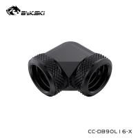 Фитинг угловой Bykski CC-DB90L16-X Black