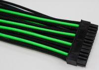 Удлинитель Power Cable 30 cm Black&Green, 24Pin ATX M/F