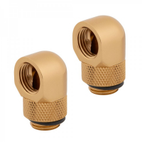Угловой фитинг Corsair Hydro X Series XF Adapter 2-pack 90° Angled rotary - Gold