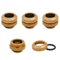 Фитинг Corsair Hydro X Series XF Hardline 4-pack 12mm OD compression - Gold