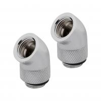 Угловой фитинг Corsair Hydro X Series XF Adapter 2-pack 45° Angled rotary - Silver
