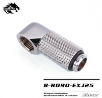 Угловой фитинг Bykski B-RD90-EXJ25 Silver