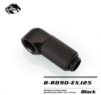 Угловой фитинг Bykski B-RD90-EXJ25 Black