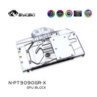 Водоблок Bykski N-PT3090GR-X 12V RGB + Backplate