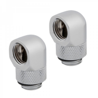 Угловой фитинг Corsair Hydro X Series XF Adapter 2-pack 90° Angled rotary - Chrome