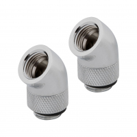 Угловой фитинг Corsair Hydro X Series XF Adapter 2-pack 45° Angled rotary - Silver