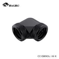 Фитинг угловой Bykski CC-DB90L16-X Black