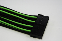 Удлинитель Power Cable 30 cm Black&Green, 24Pin ATX M/F