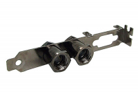 Проходной слот Alphacool Slot cover with 2x G1/4" lead-through - black nickel