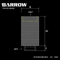 Прямой фитинг Barrow TNYZ-G30 Gold