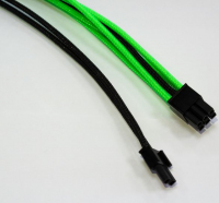 Удлинитель Power Cable 30 cm Black&Green, 8Pin CPU M/F