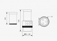 Помпа с резервуаром Bykski CP-NWD5-X-CT60-V3 без подсветки 100MM