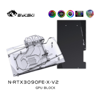 Водоблок Bykski N-RTX3090FE-X-V2 Plexi RBW + Backplate