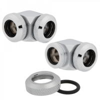 Фитинг Corsair Hydro X Series XF Hardline 2-pack 90° Angled 12mm OD compression - Chrome